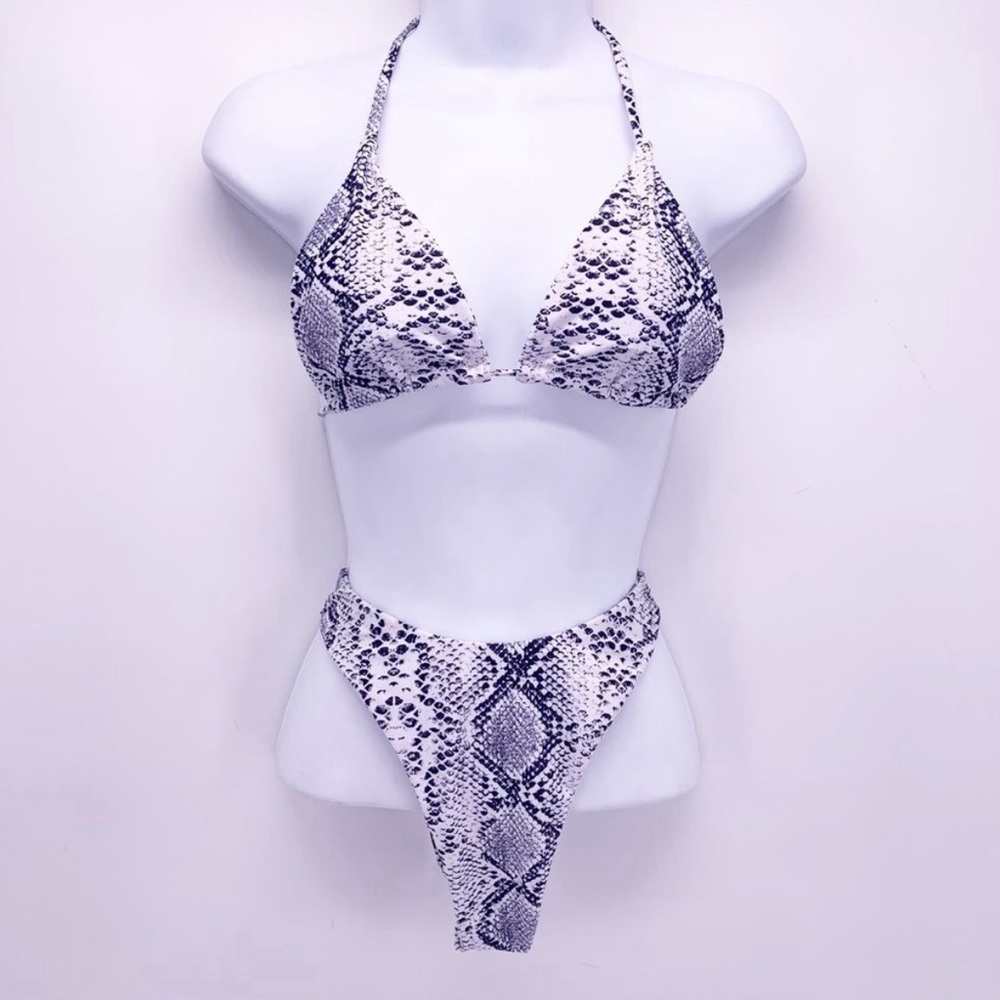 Bikini (Black n White Snakeskin Print)